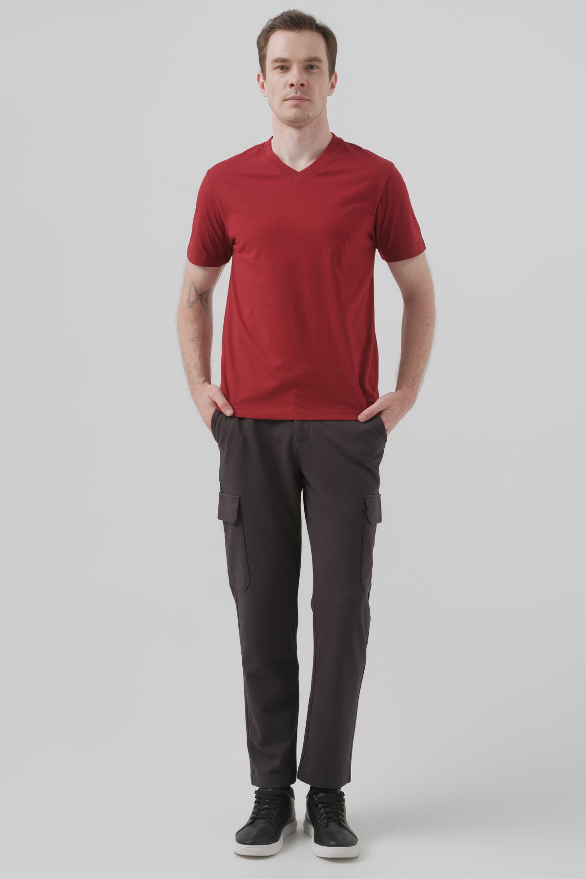 Polera Hombre Regular Burdeo
