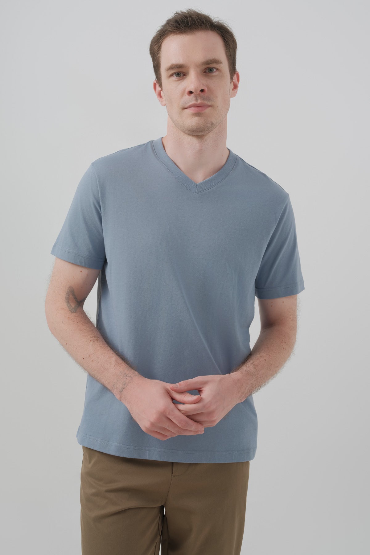 Polera Hombre Regular Celeste