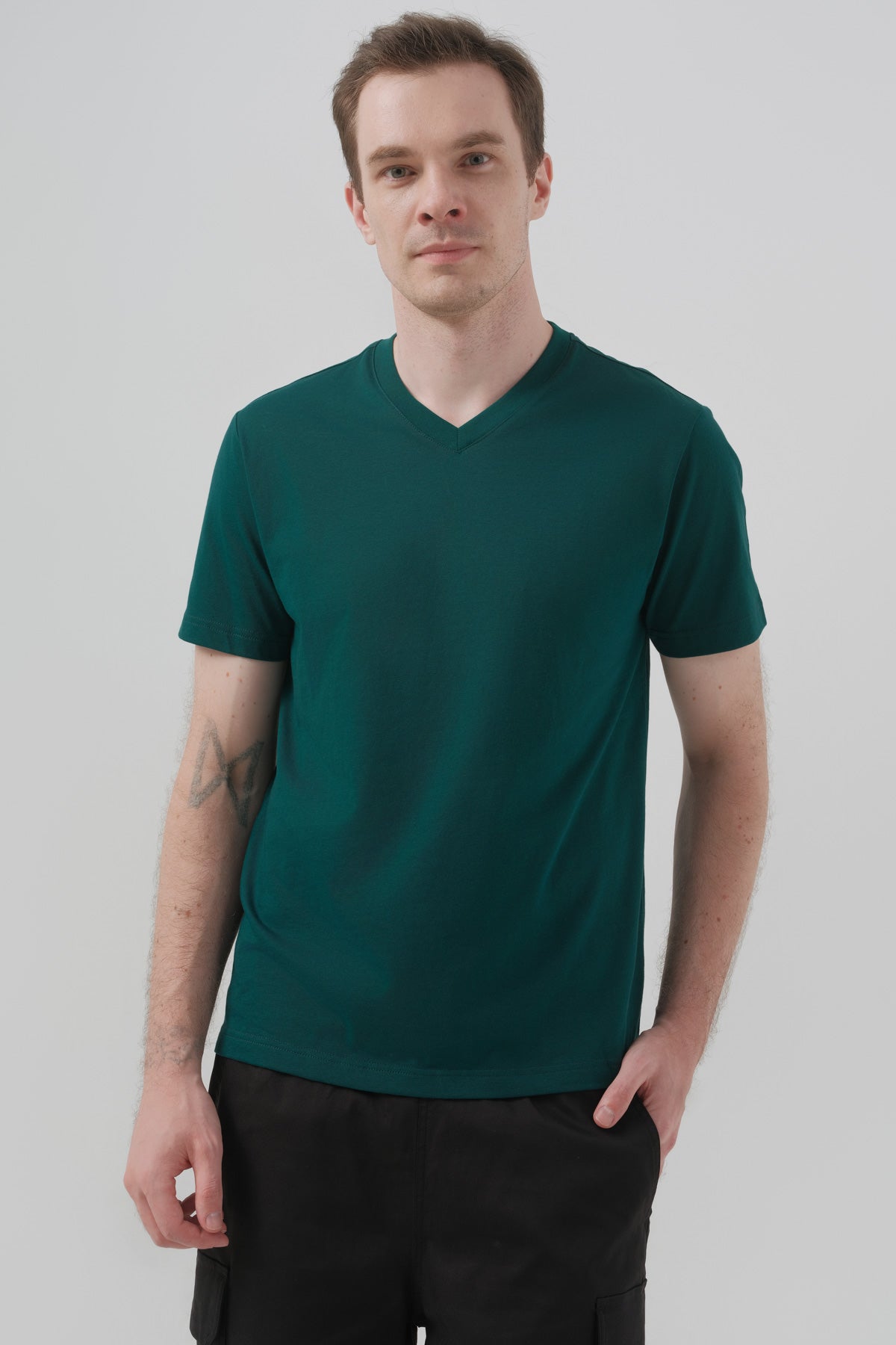 Polera Hombre Regular Turquesa