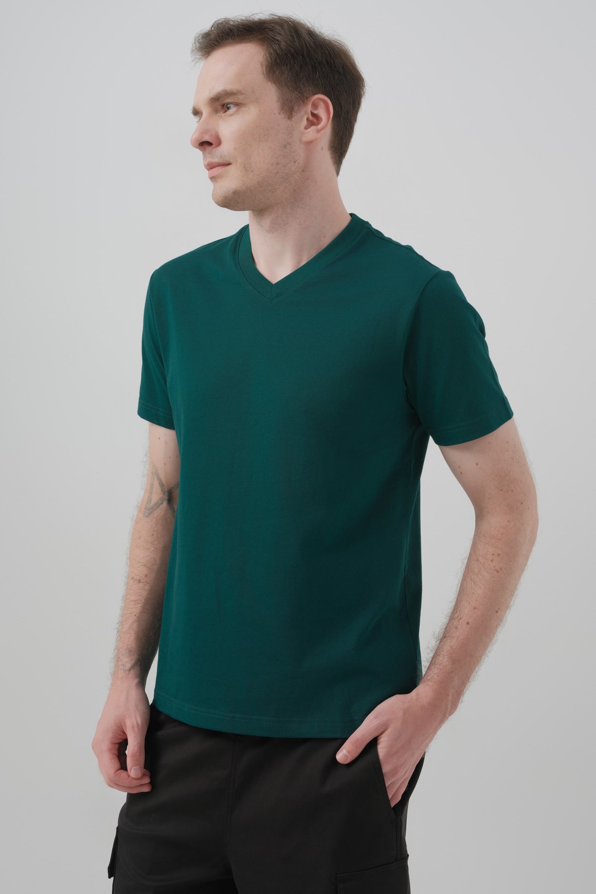 Polera Hombre Regular Turquesa