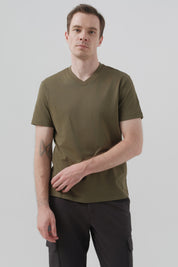 Polera Hombre Regular Verde Militar