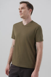 Polera Hombre Regular Verde Militar
