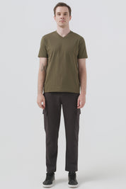 Polera Hombre Regular Verde Militar