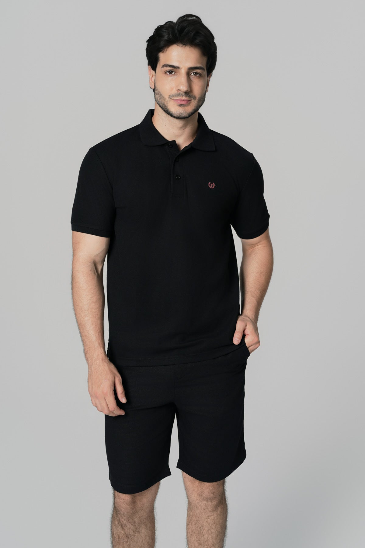 Polera Regular Hombre Negro