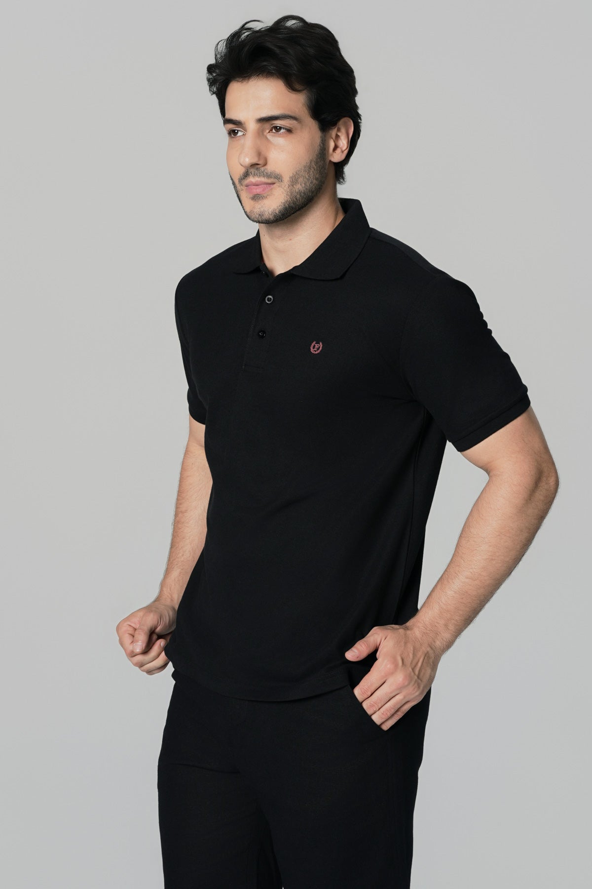 Polera Regular Hombre Negro