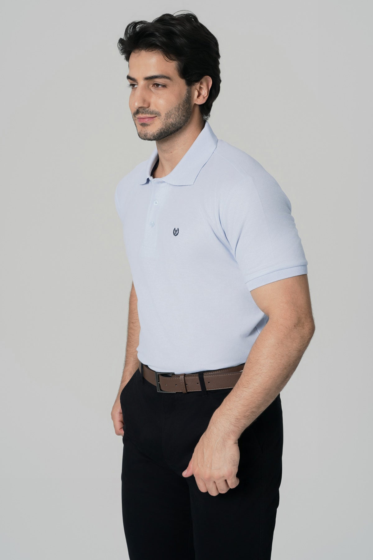 Polera Regular Hombre Celeste