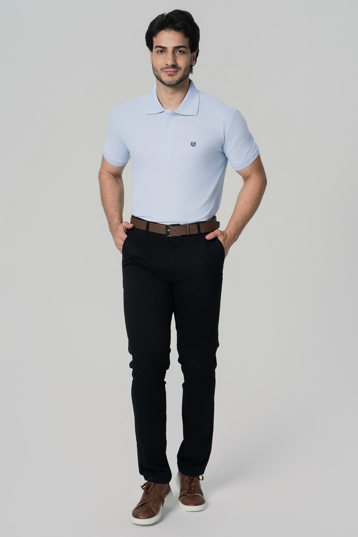 Polera Regular Hombre Celeste