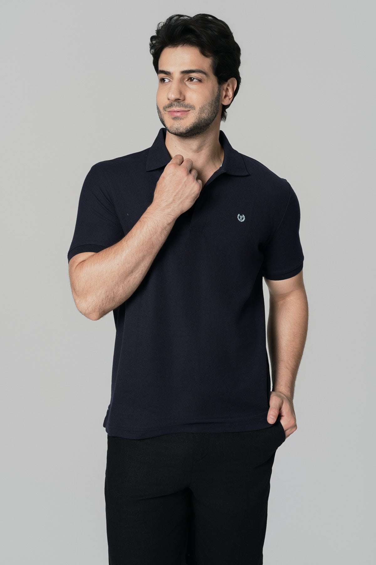 Polera Regular Hombre Azul Marino