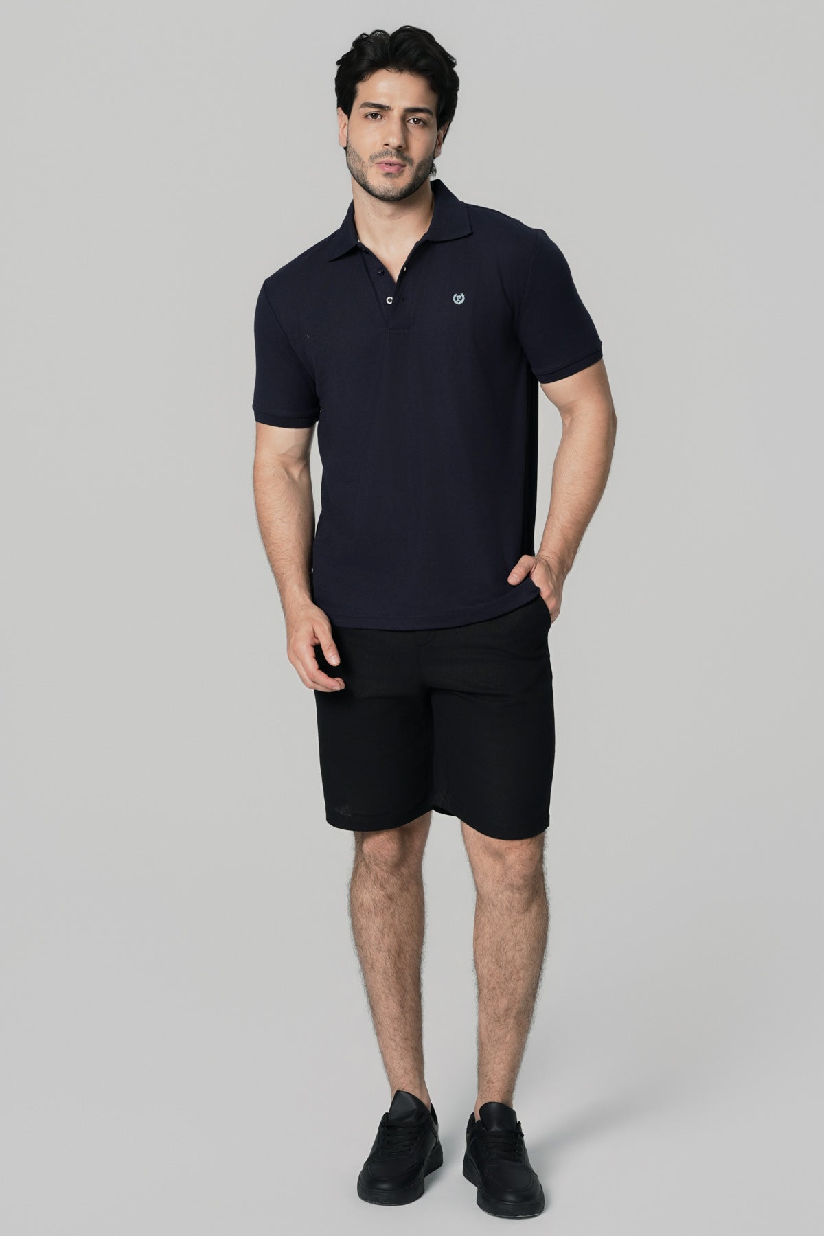 Polera Regular Hombre Azul Marino