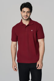 Polera Regular Hombre Burdeo
