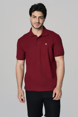 Polera Regular Hombre Burdeo