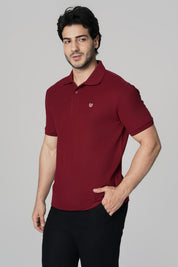 Polera Regular Hombre Burdeo