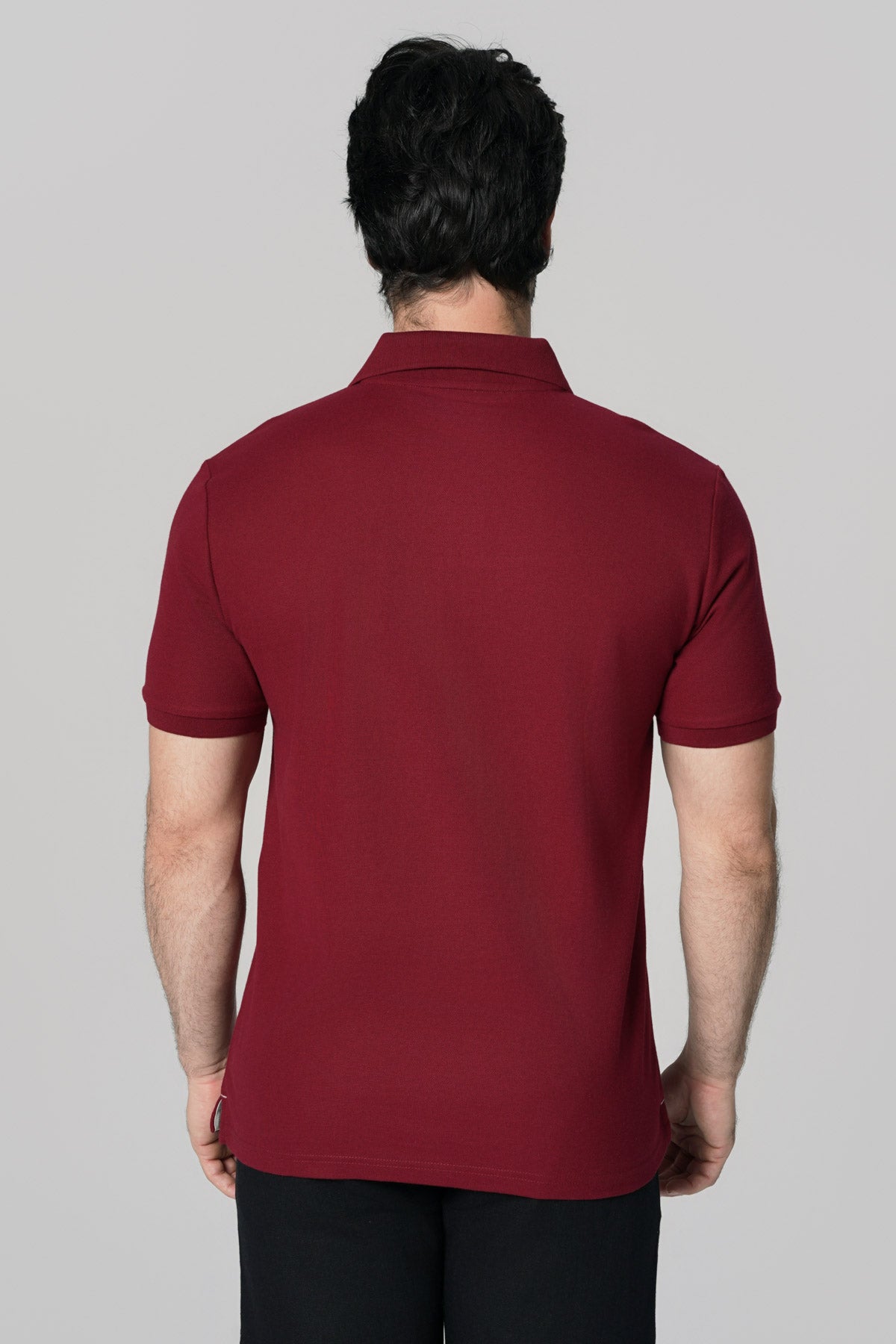 Polera Regular Hombre Burdeo