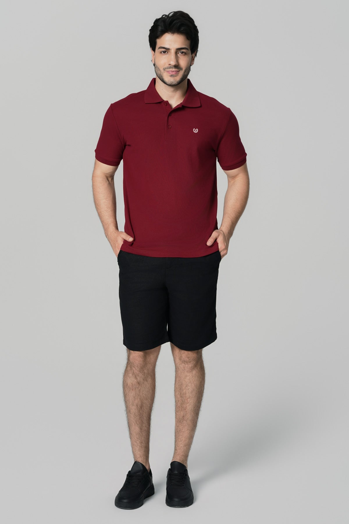 Polera Regular Hombre Burdeo