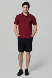 Polera Regular Hombre Burdeo