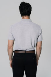 Polera Regular Hombre Gris Melange