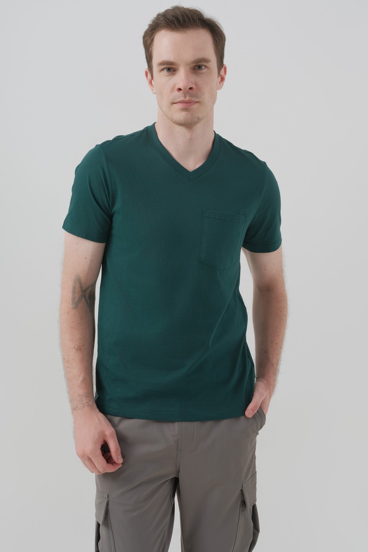 Polera Regular Hombre Turquesa