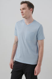 Polera Regular Hombre Celeste Claro