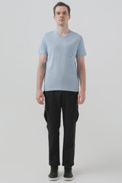 Polera Regular Hombre Celeste Claro