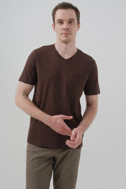 Polera Regular Hombre Chocolate