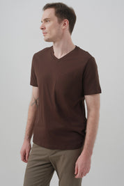 Polera Regular Hombre Chocolate