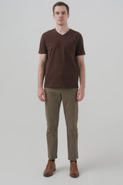 Polera Regular Hombre Chocolate