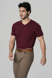 Polera Regular Hombre Burdeo