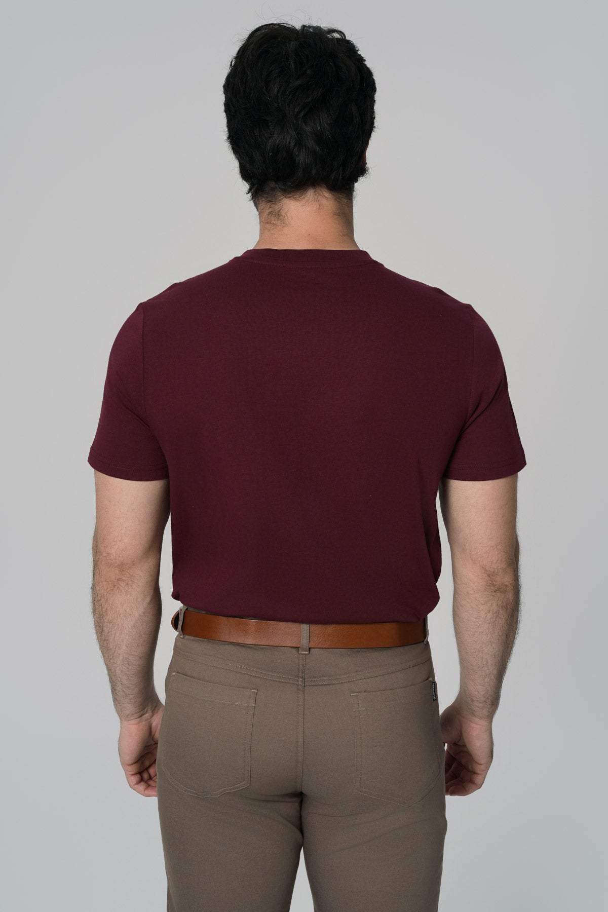 Polera Regular Hombre Burdeo