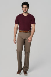 Polera Regular Hombre Burdeo