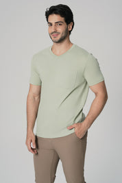 Polera Regular Hombre Verde Claro