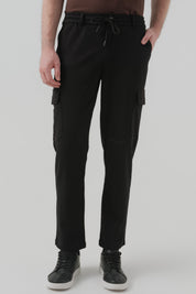 Pantalón Buzo Hombre Calce Recto Negro