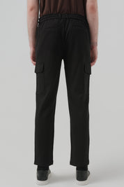Pantalón Buzo Hombre Calce Recto Negro