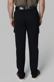Pantalón Buzo Hombre Calce Recto Negro