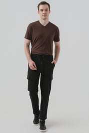 Pantalón Buzo Hombre Calce Recto Negro