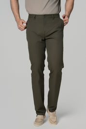 Pantalón Hombre Calce Recto Verde Olivo