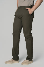 Pantalón Hombre Calce Recto Verde Olivo