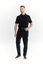 Pantalón Buzo Hombre Calce Recto Negro