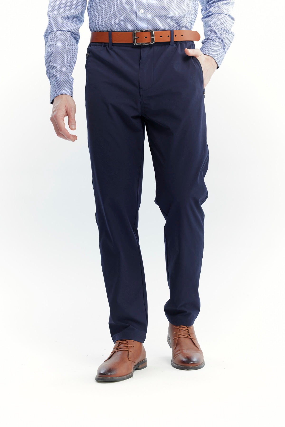 Pantalón Buzo Hombre Calce Recto Azul Marino