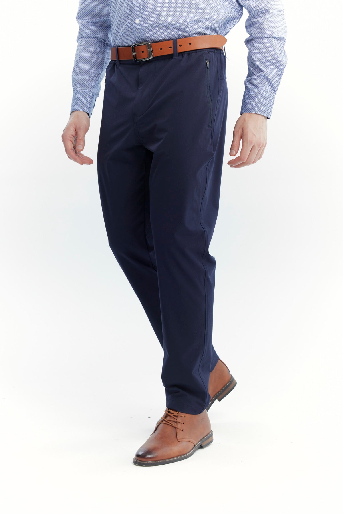 Pantalón Buzo Hombre Calce Recto Azul Marino