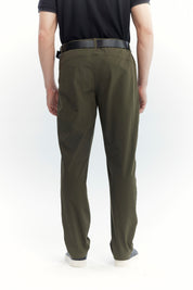 Pantalón Buzo Hombre Calce Recto Verde Olivo