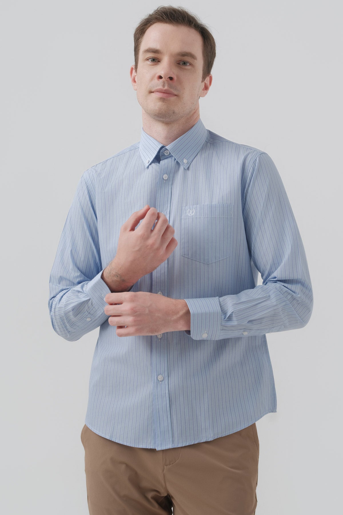 Camisa Hombre Regular Celeste