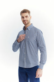 Camisa Hombre Regular Azul