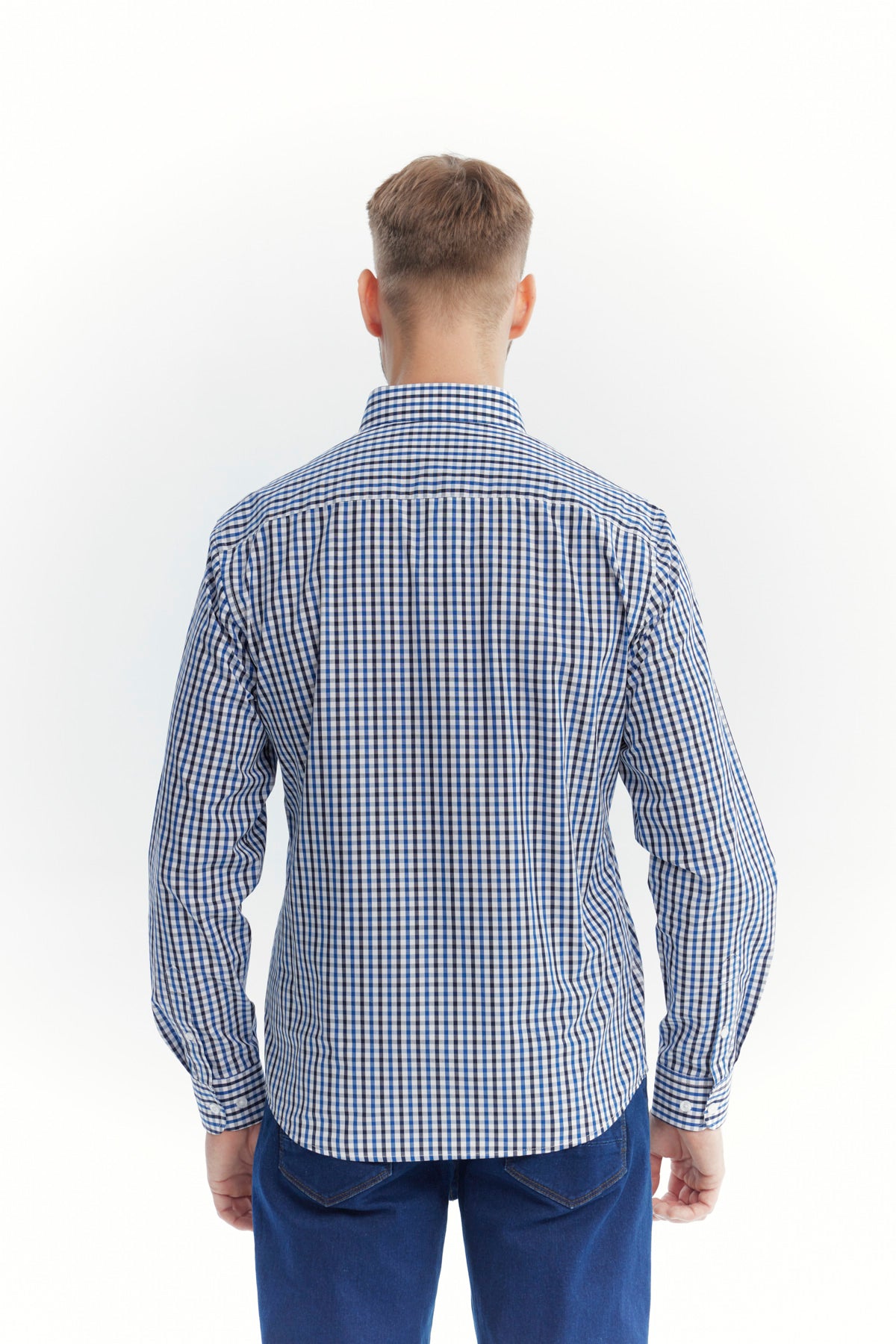 Camisa Hombre Regular Azul