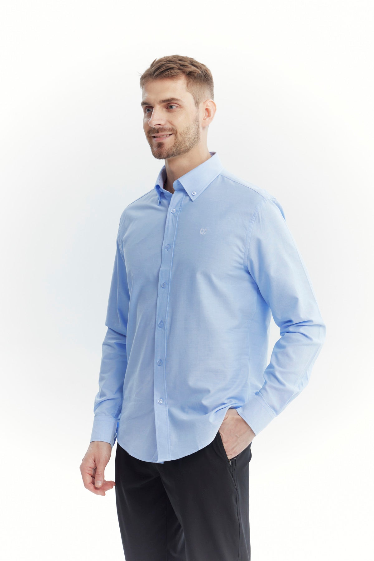 Camisa Hombre Regular Celeste