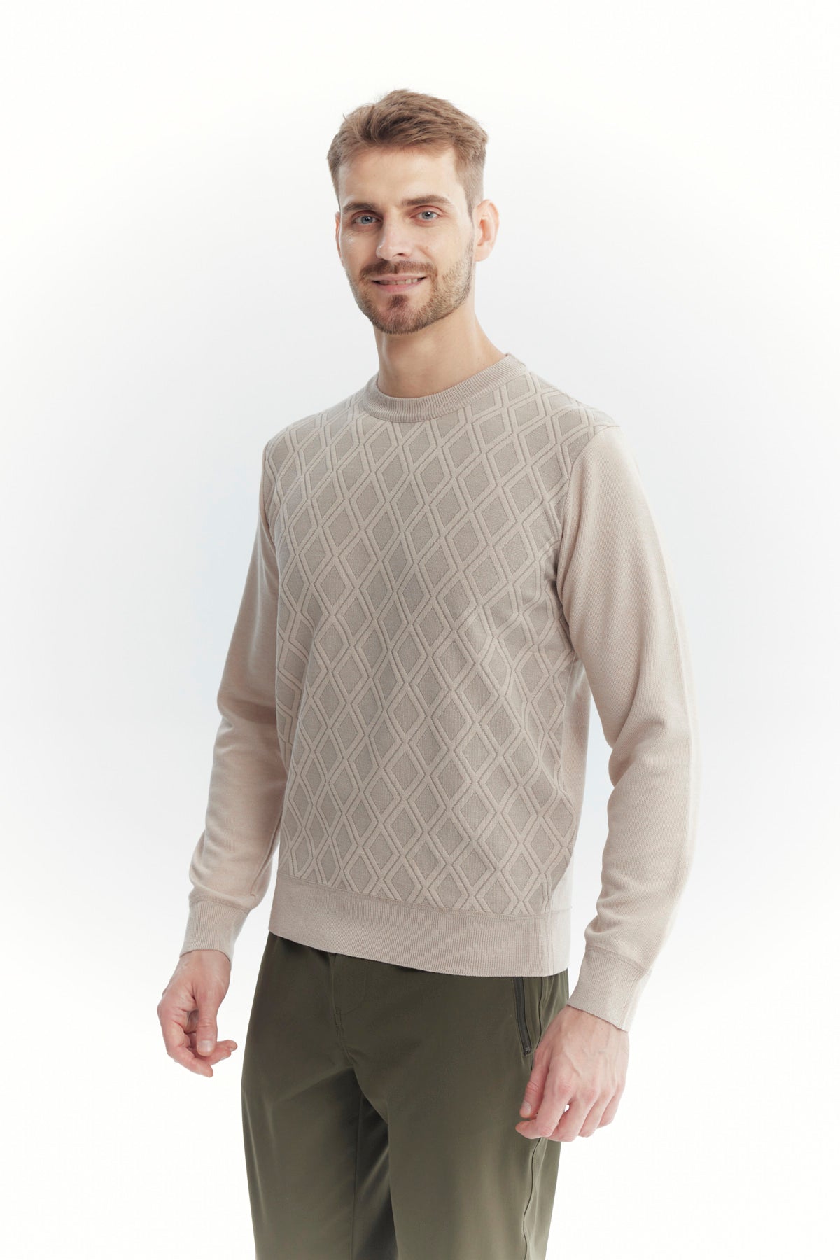 Sweater Hombre Regular Beige Oscuro