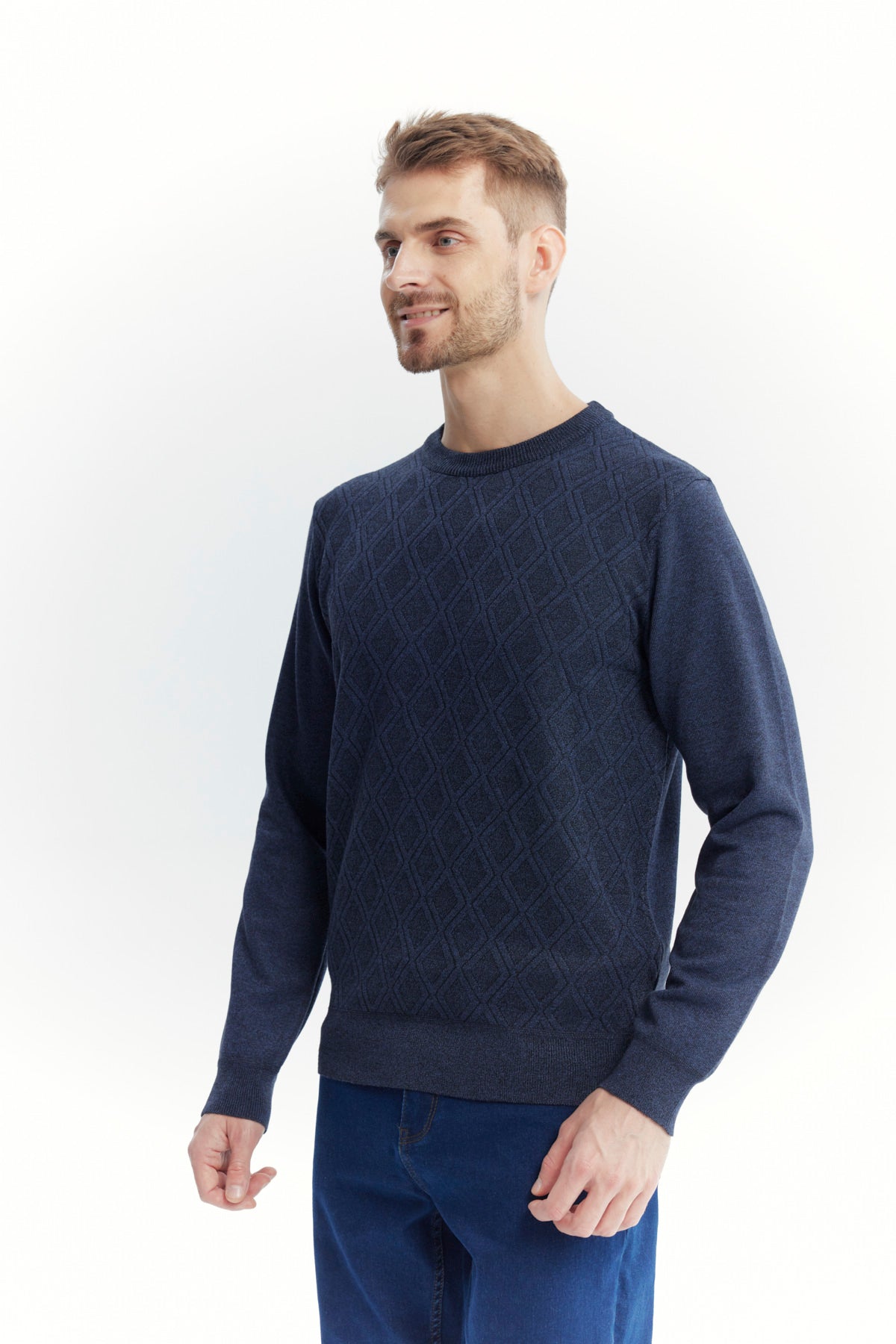 Sweater Hombre Regular Azul Marino