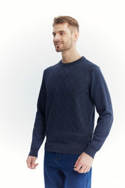 Sweater Hombre Regular Azul Marino