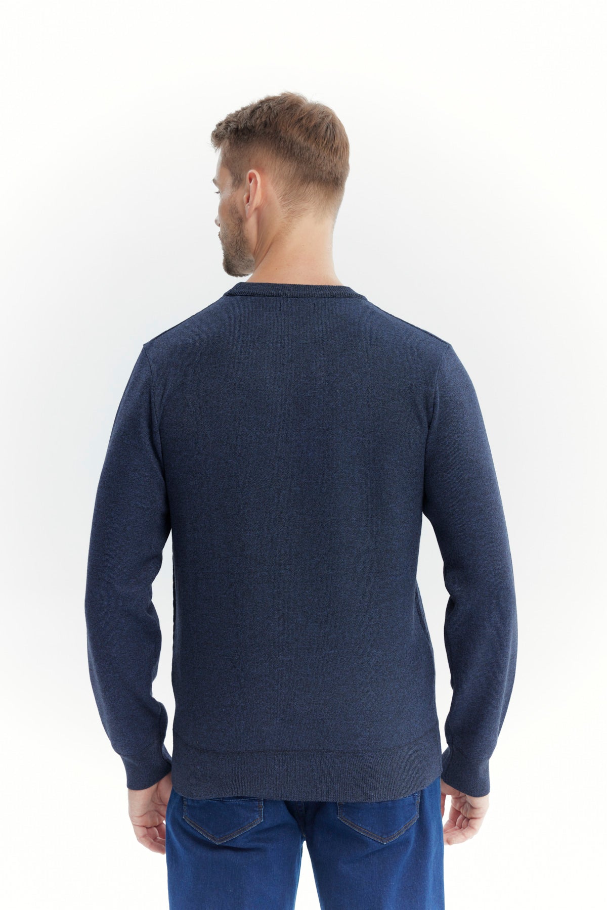 Sweater Hombre Regular Azul Marino