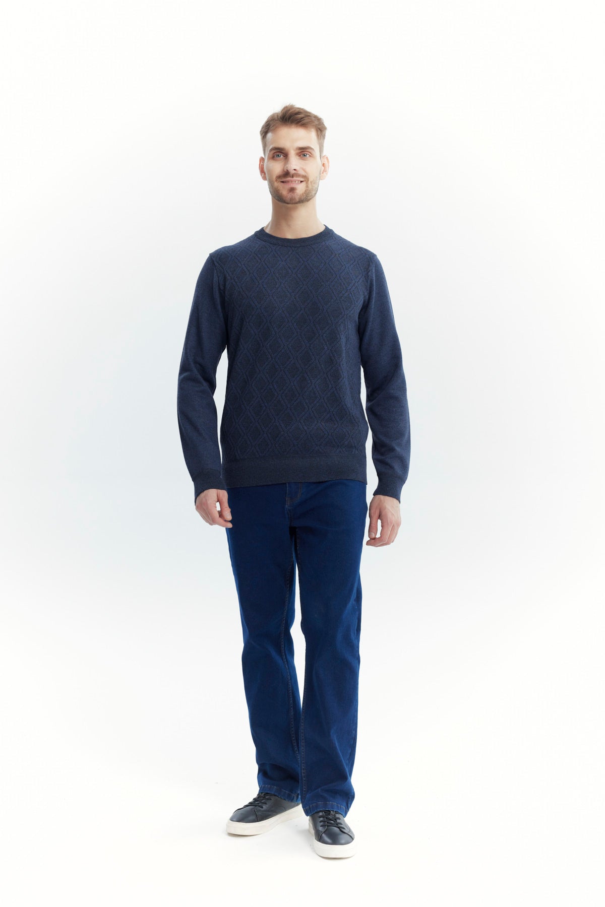 Sweater Hombre Regular Azul Marino