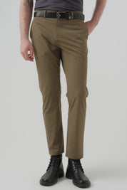 Pantalón Clásico Hombre Verde Oliva
